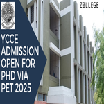 YCCE Admission Open For PhD Via PET 2025